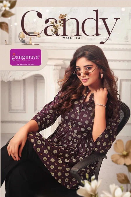 Candy Vol 13 By Rangmaya Rayon Printed Western Tunic Top Wholesale Price In Surat
